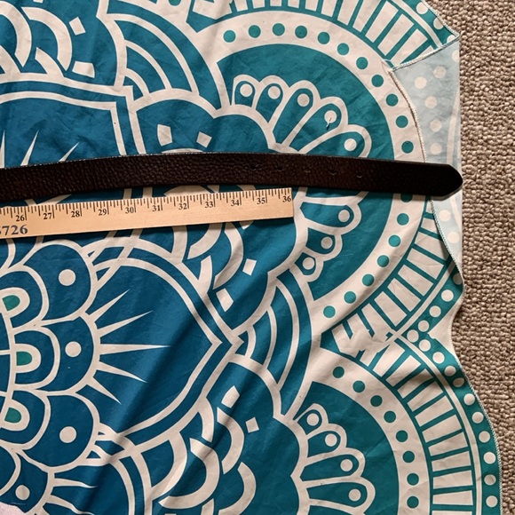 Fossil made in USA BELT GENUINE LEATHER 36” Center hole. Brass buckle unisex - Picture 5 of 8